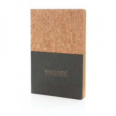 Logo trade promotional merchandise photo of: A5 cork & kraft notebook
